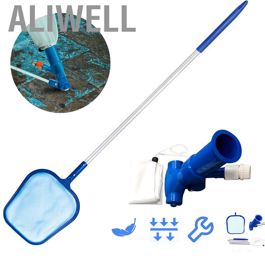 Aliwell Pool Cleaning Kit with Telescopic Pole Pond Vacuum Cleaner ...