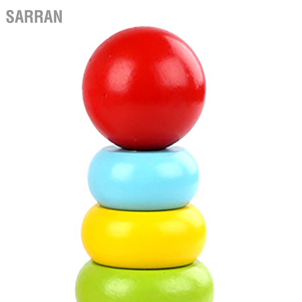 sarran-บล็อกไม้-รูปหอคอย-สีรุ้ง-ของเล่นเสริมการเรียนรู้เด็ก