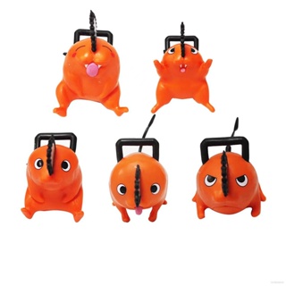 Cute 5pcs Chainsaw Man Pochita Action Figure Model Dolls Toys For Kids Home Decor Gift For Kids Collections Ornament