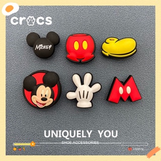 Crocs jibbitz charms มิกกี้ ลายการ์ตูน crocs อุปกรณ์ตกแต่งรองเท้า DIY