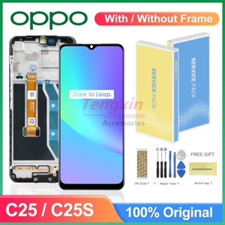 หน้าจอสัมผัสดิจิทัล Lcd 6.5 นิ้ว แบบเปลี่ยน สําหรับ OPPO Realme C25 RMX3193 RMX3191 OPPO Realme C25s