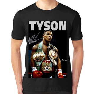[S-5XL] เสื้อยืดแขนสั้น พิมพ์ลาย Mike Tyson น่ารัก แบบเรียบง่าย สําหรับชกมวย