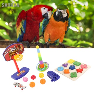  SARRAN นกแก้วนกของเล่นตั้งที่มีสีสันสเก็ตบอร์ดสเก็ตบอร์ดบรรเทาความวิตกกังวลปริศนาซ้อนเซปักตะกร้อของเล่นนก