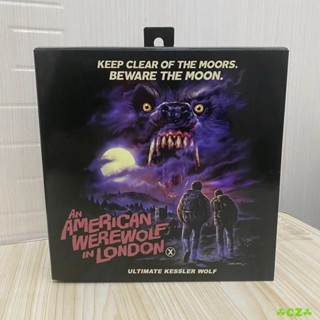 Original NECA 04951 American Werewolf in London Global Terror Wolf Dog ตุ๊กตาหมาป่า ขยับได้ 7 นิ้ว