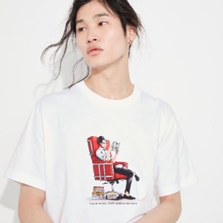 S-5XL เสื้อยืด Uniqlo X ATTACK ON TITAN | Levi Ackerman | เสื้อยืดแขนสั้น พิมพ์ลายกราฟฟิค Attack on Titan UT