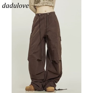 DaDulove💕 New American Street Retro Ladies Casual Pants High Waist Drawstring Overalls Cargo Pants