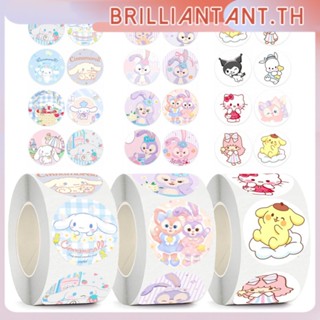 500ชิ้น/ม้วนอบเชยกันน้ำสติ๊กเกอร์น่ารักสัตว์สติกเกอร์ H Ello K Itte/kuromi/ อบเชยตกแต่ง Sanrio ตัวละครกระดาษสติกเกอร์สำหรับเด็กของเล่นของขวัญ Bri
