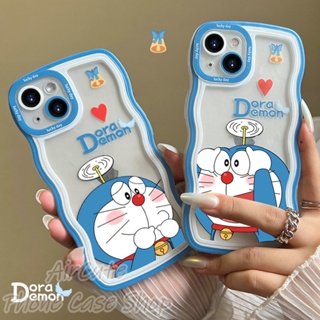 เคส iPhone 14 13 12 11 Pro Max X XR XS Max 8 7 6 6S Plus iPhone14 14PRO 14PROMAX iPhone13 13PRO 13PROMAX iPhone12 12PRO 12PROMAX iPhone11 11PRO 11PROMAX iPhone8 8PLUS iPhone7 7Plus Transparent Wave Doraemon Soft Case