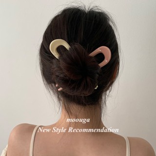 [CVC Girl] กิ๊บติดผมอะคริลิค รูปตัวยู หรูหรา เรียบง่าย ทันสมัย เข้ากับทุกชุด เครื่องประดับผม