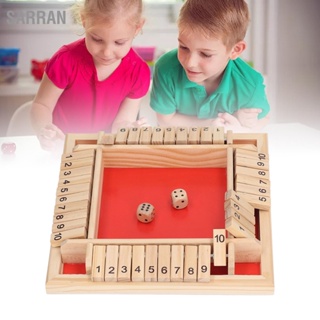  SARRAN กล่องไม้ลูกเต๋าเกมโต้ตอบการเรียนรู้คณิตศาสตร์กล่องเกมกระดานลูกเต๋าสำหรับผู้ใหญ่เด็ก
