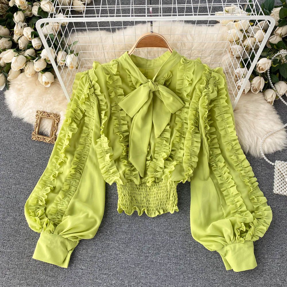 french-shirt-womens-design-feeling-niche-sweet-flounces-foreign-style-joker-age-reduction-bubble-sleeve-chiffon-short-jacket