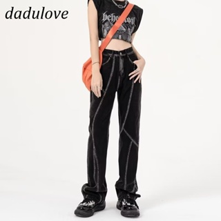 DaDulove💕 American Stitching Jeans Hip-hop Ins High Waist Niche WOMENS Trousers plus Size Straight Pants