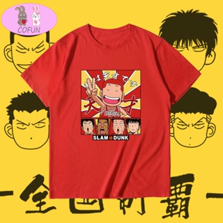 S-5XL Classic and unique COFUN Anime Slam Dunk Sakuragi Hanamichi Genius Printed Soft Wearing Harajuku s Mens T-Shirts