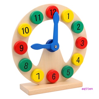 Aqtten Montessori นาฬิกา เพื่อการศึกษา ชั่วโมง นาที วินาที นาฬิกาที่มีสีสัน ของเล่น เด็กก่อนวัยเรียน การสอน เด็กก่อนวัยเรียน