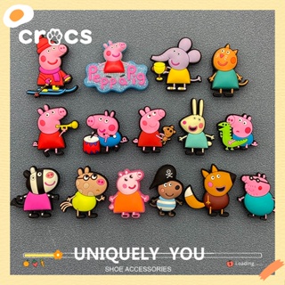 Crocs jibbitz Peppa Pig Series จี้รูปดอกไม้ สําหรับตกแต่งรองเท้า