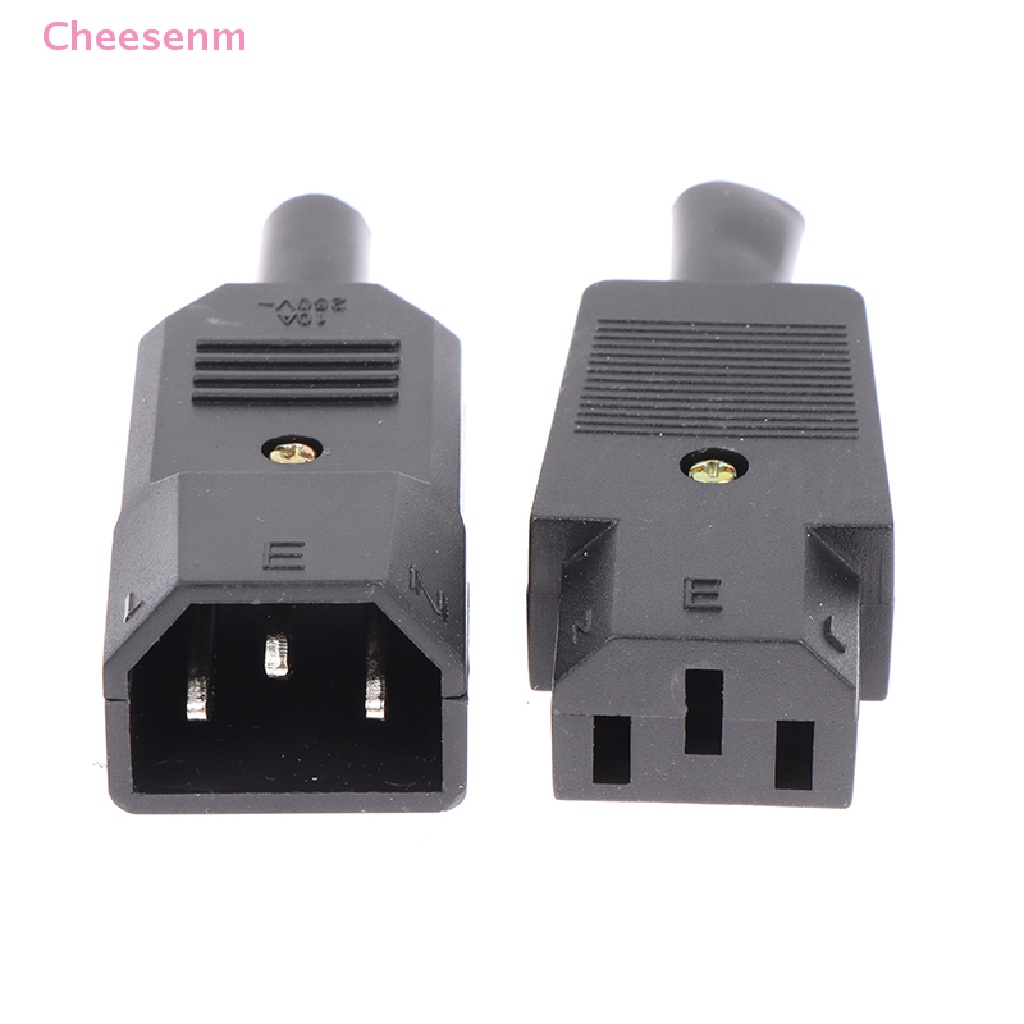 cheesenm-ปลั๊กซ็อกเก็ตเชื่อมต่อสายเคเบิล-ac-3pin-c13-c14-16a-250v-ตัวเมีย-ตัวผู้-th