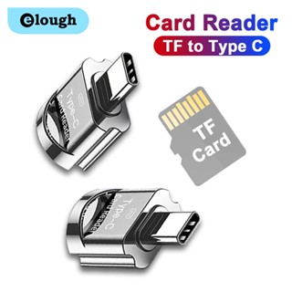 Elough อะแดปเตอร์การ์ดรีดเดอร์ Micro USB 3.0 Type-C เป็น TF SD OTG แบบพกพา