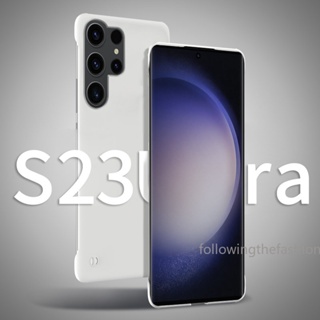 เคสโทรศัพท์มือถือ PC ใส บางพิเศษ ป้องกันกระแทก สําหรับ Samusng Galaxy S23 Ultra 5G S 23 Plus