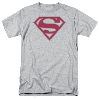 [S-5XL]เสื้อยืด พิมพ์ลาย Superman Crimson &amp; Gray Shield DC Comic Sport สีเทา สไตล์คลาสสิก สําหรับผู้ชาย