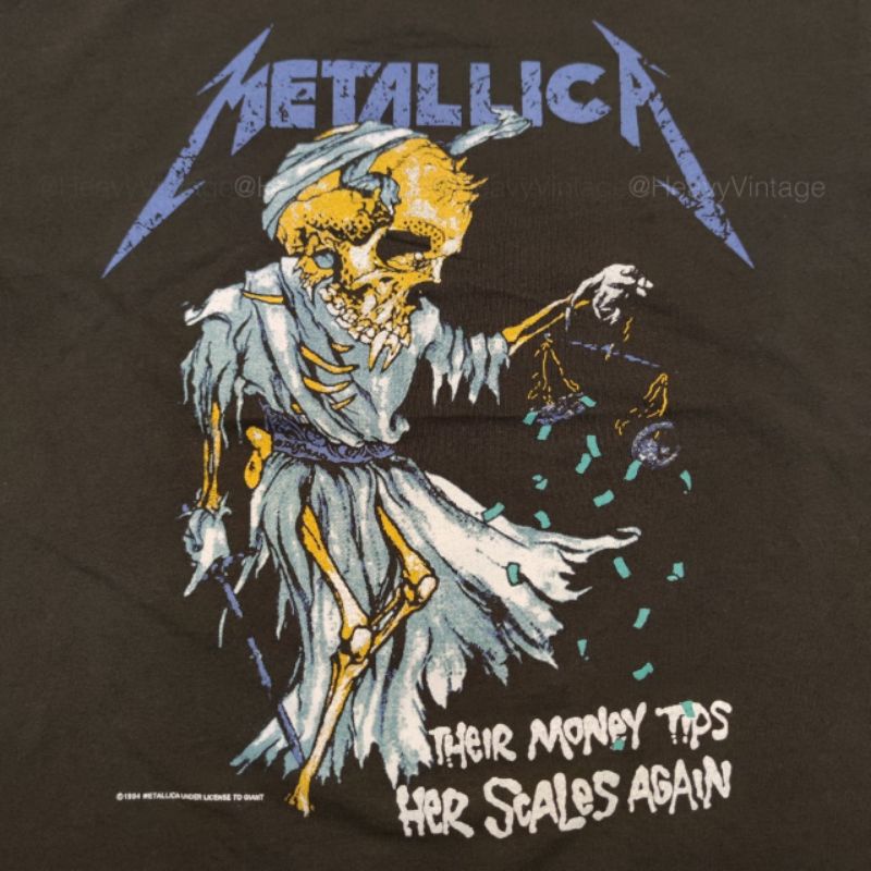 metallica-their-money-tips-her-scalets-again-1994-fade-แมทนางฟ้า-งานฟอกสีเฟด-เสื้อวง-เสื้อทัวร์-เสื้อวงร็อค
