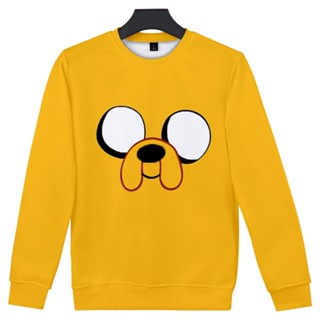 Adventure Time Finn And Jake The Dog Face เสื้อกันหนาวลําลอง แขนยาว พิมพ์ลาย 3D สําหรับผู้ชาย ผู้หญิง