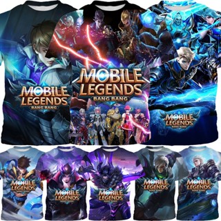 เสื้อยืดแขนสั้น คอกลม พิมพ์ลาย MOBILE LEGENDS แฟชั่นฤดูร้อน สําหรับเด็กผู้ชาย อายุ 3-13 ปี