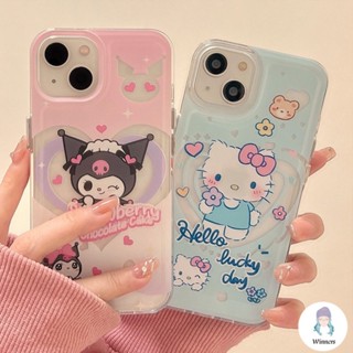 เคสโทรศัพท์มือถือ TPU แบบนิ่ม ลายการ์ตูนคิตตี้ กันกระแทก สําหรับ IPhone 15 14 13 12 11 Pro Max 7 8Plus