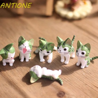 Antione ฟิกเกอร์เรซิ่น รูปแมวชีส DIY สําหรับตกแต่งบ้าน 6 ชิ้น