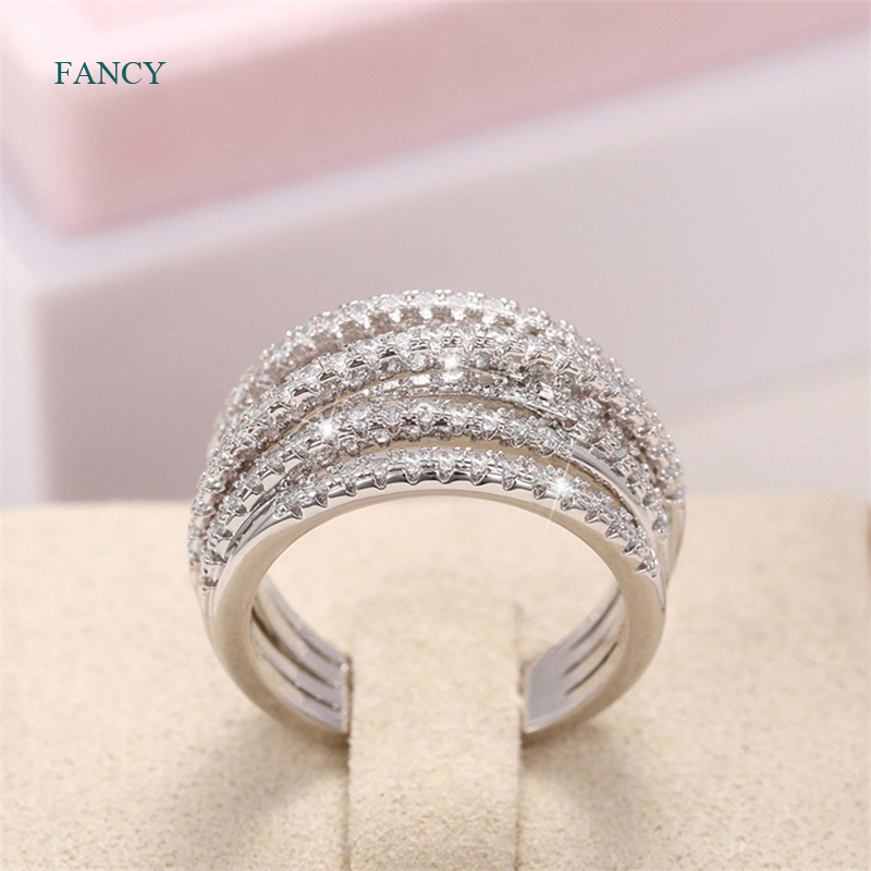 fancy-แหวนแฟชั่น-ประดับเพทาย-หลายชั้น-เครื่องประดับ-สําหรับผู้หญิง-ปาร์ตี้