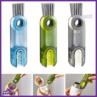 3 In 1 U-Shaped Cup Mouth Cleaning Brush Baby Pacifier Brush Cup Lip Rim Groove Gap Rotatable Cleaning Brush Household Sink Cleaning Tool -AME1