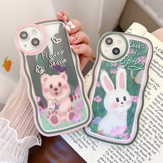 เคสโทรศัพท์มือถือแบบนิ่ม TPU ลายกระต่าย หมี สําหรับ OPPO A5S A5 A7 A3S A15 A15S A35 A57 A71 A16 A31 A92 A55 A52 A74 A53 A54 A36 A59 A83 F7 F11 F9 Pro A93 A9 2020