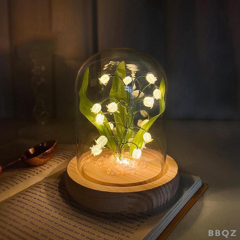 bbqz01-led-flower-lights-lily-of-the-valley-battery-powered-led-decorative-flowers-night-light-dome-desk-table-top-bedroom-decoration-warm-light