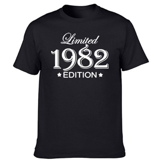 Funny Summer Style Limited Edition 1982 T Shirts Men Funny Birthday Short Sleeve O Neck Cotton Man Made In 1982 T-s_03