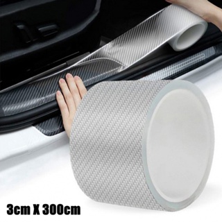 1pcs  300cm*3cm Car Door Protect Sill Scuff Stickers Carbon Fiber Strip