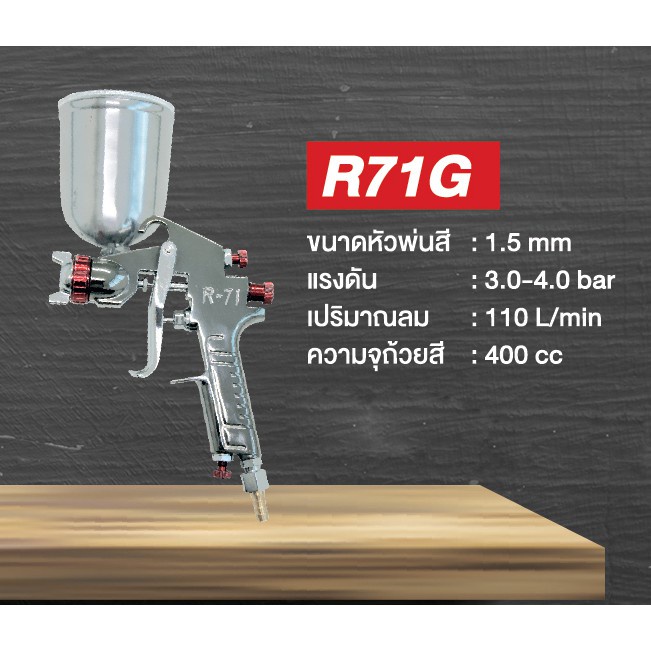 ราคาถูก-aeropro-r71g-กาพ่นสีบน-400cc-1-5mm