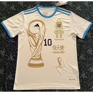 เสื้อกีฬาแขนสั้น ลายทีมชาติฟุตบอล Argentina Champions 2324 ชุดเหย้า