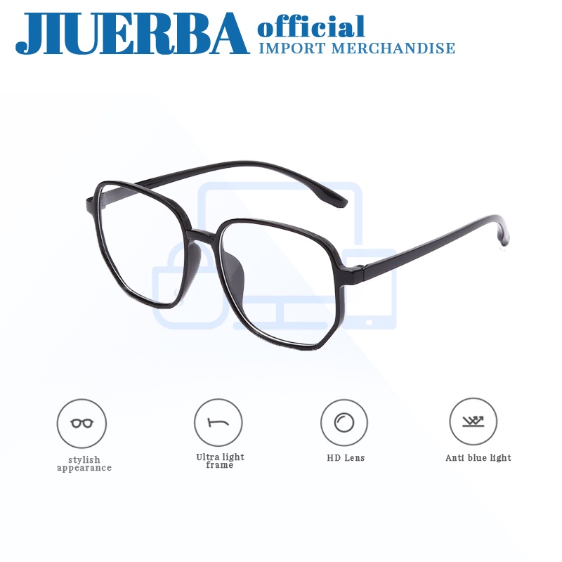 jiuerba-สไตล์คลาสสิก-ผู้ชายและผู้หญิง-ป้องกันแสงสีฟ้า-สายตาสั้น-แว่นตาออปติคอล-นําเข้า-ทําแว่นตาตามใบสั่งแพทย์