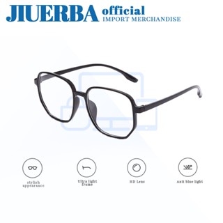 JIUERBA สไตล์คลาสสิก ผู้ชายและผู้หญิง ป้องกันแสงสีฟ้า สายตาสั้น แว่นตาออปติคอล นําเข้า ทําแว่นตาตามใบสั่งแพทย์