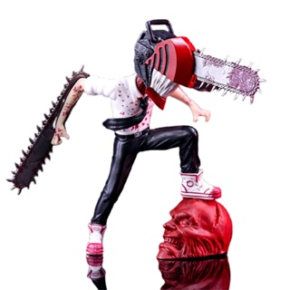 Chainsaw Man Denji 17cm Anime Figures Action Figurine Pvc Statue Room Collection Model Doll Decoration Ornaments Toys