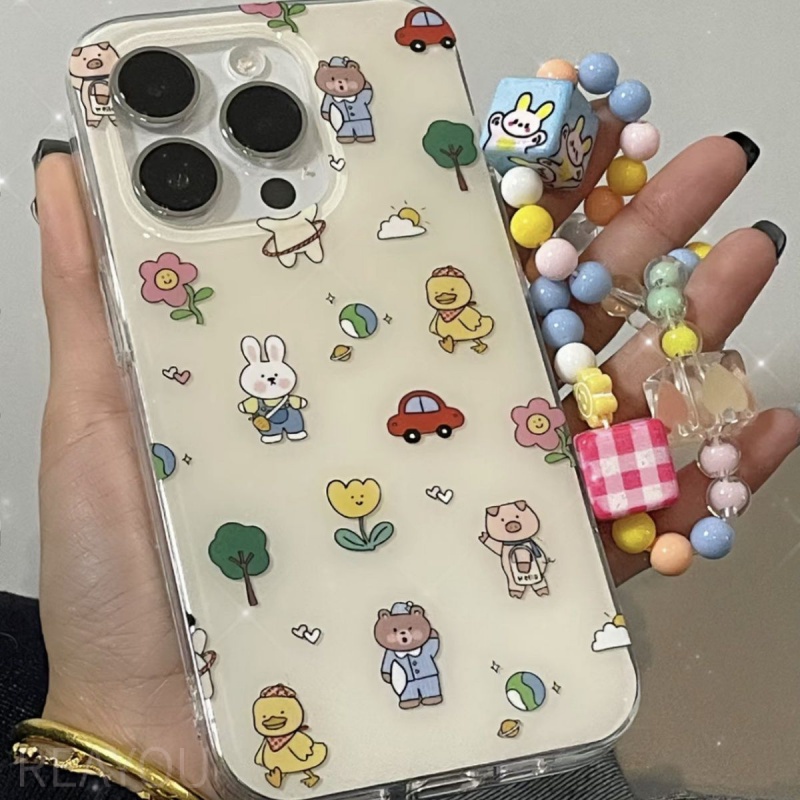 เคสป้องกันโทรศัพท์มือถือ-แบบนิ่ม-ลายการ์ตูนสัตว์-มีสายโซ่คล้อง-สองชั้น-กันกระแทก-สําหรับ-apple-iphone13-pro-max-12-11-14-14promax-13-11-12