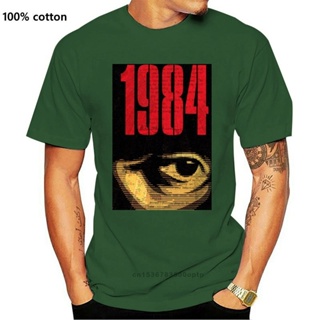 1984 George Orwell Round Neck Short-Sleeved Men"S Tee All-Match Streetwear Cotton Top Large Size Lel_03