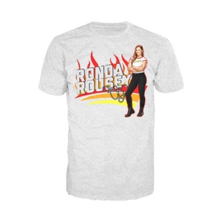 T-shirt  เสื้อยืด พิมพ์ลาย Ronda Rousey สีเทา สไตล์คลาสสิก เหมาะกับของขวัญวันเกิด สําหรับผู้ชายS-5XL