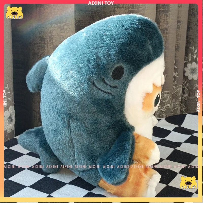 tiktok-เป็นที่นิยม-หมอนตุ๊กตา-รูปแมวฉลามน่ารัก-เหมาะกับของขวัญ-ของเล่นสําหรับเด็ก