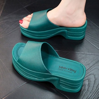Beautysia [พร้อมส่ง] รองเท้าแตะเจลลี่ ส้นแบน สไตล์เกาหลี แฟชั่นฤดูร้อน สําหรับผู้หญิง