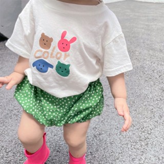 พร้อมส่ง ขายดี เสื้อยืดคอกลม แขนสั้น ผ้าฝ้าย 100% ขนาดเล็ก สไตล์เกาหลี ญี่ปุ่น เข้ากับทุกการแต่งกาย สําหรับเด็กผู้หญิง