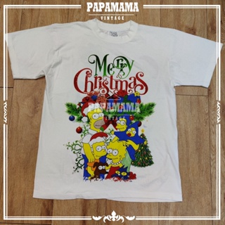 [ THE SIMPSONS ]  Mery Christmas  @1997 tag WILD AOTS เสื้อการ์ตูน เดอะซิมซันส์ papamama vintage shirt