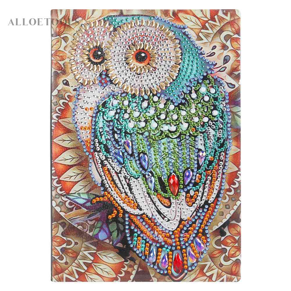 alloetools-th-สมุดวาดภาพปักเพชร-รูปนกฮูก-ขนาด-a5-50-หน้า-diy