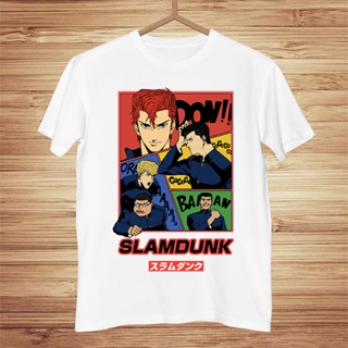 S-5XL 100% cotton T-shirt Vintage Anime Slam Dunk Hip-hop Men T Shirt Harajuku Manga Short-sleev Tops Men Clothing Ropa