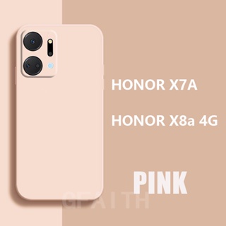 ขายดี เคสโทรศัพท์มือถือ ซิลิโคนนิ่ม TPU สีพื้น สีดํา ชมพู เขียว แฟชั่นเรียบง่าย สําหรับ Huawei HONOR X7A X8a 4G HonorX7a HONORX8A 2023