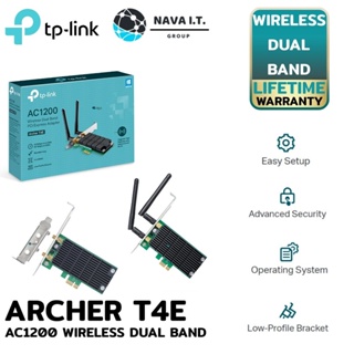 ภาพหน้าปกสินค้า⚡️ส่งด่วนใน1ชม.ทักแชท⚡️ TP-Link Archer T4E AC1200 Wireless Dual Band PCI Express Adapter ประกัน LT ที่เกี่ยวข้อง